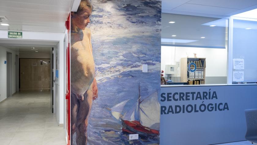 Sorrolla en radiología del Hospital Gregorio Marañón Sala de espera de radiología