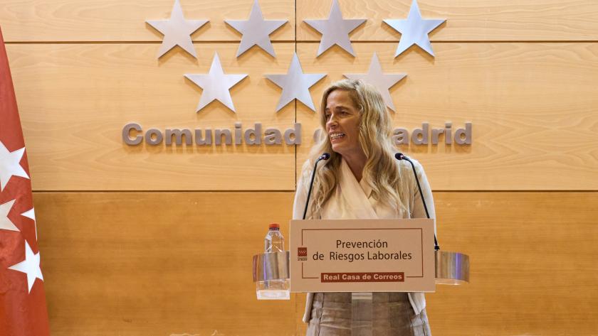 La Comunidad de Madrid aumenta un 23% su presupuesto para la prevención de riesgos laborales La consejera Rocío Albert