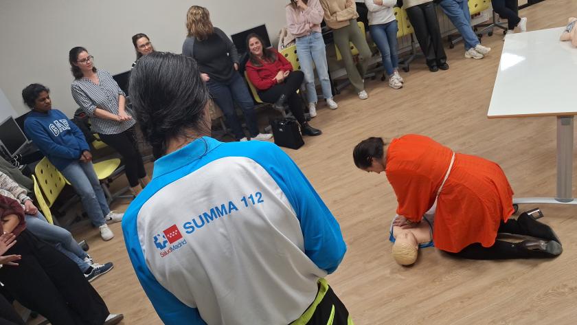 Demostración de reanimación en la clase