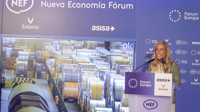 La consejera Rocío Albert en la entrega del I Premio ASNEF en el Ámbito Económico
