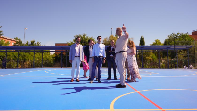 Emilio Viciana en su visita al IES Rafael Frühbeck de Burgos de Leganés 2