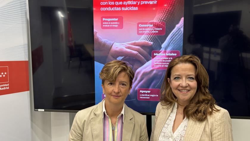 La Comunidad de Madrid ya ha implantado el 85% de las medidas del Plan de Prevención del Suicidio La consejera Matute
