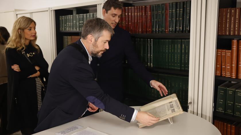 García Martín visita el Archivo Judicial Territorial El consejero Miguel Ángel García Martín durante su visita al Archivo Judicial Territorial