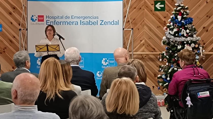 La directora general Carmen González durante su recepción