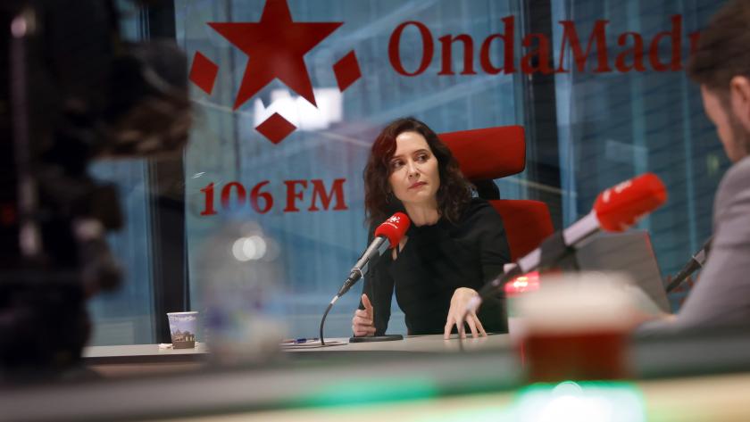 La presidenta Isabel Díaz Ayuso durante su visita
