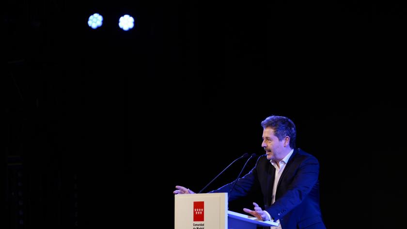 El consejero Mariano de Paco Serrano durante la presentación del festival