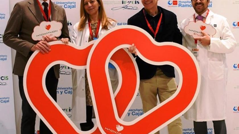 Imagen de fotocall del evento en el Hospital Universitario Ramón y Cajal