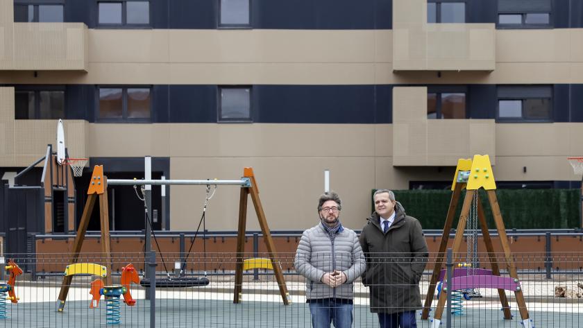 El consejero Jorge Rodrigo durante su visita a las obras