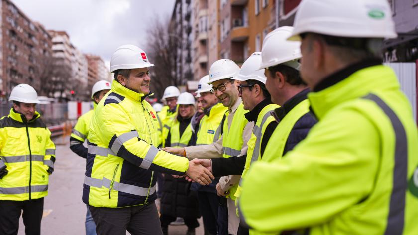 El consejero Jorge Rodrigo durante la visita a las obras 