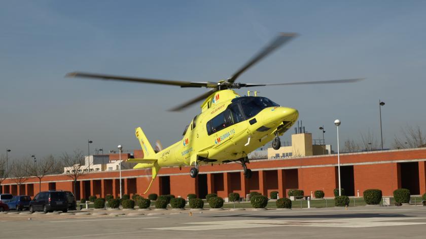 Helicóptero en HUFA
