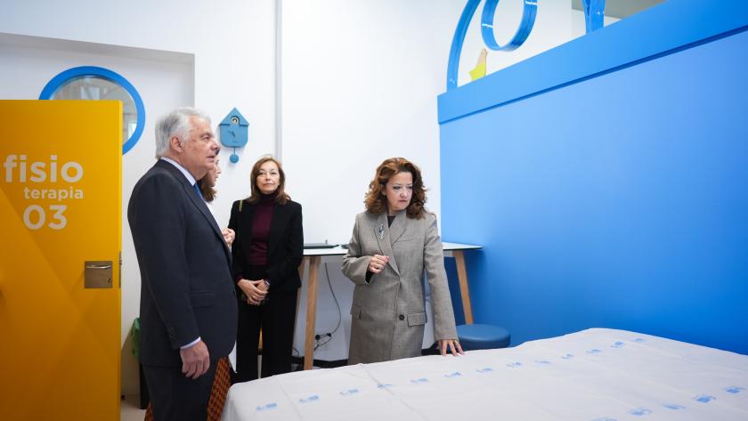 Matute inaugura la Unidad de Rehabilitación Pediátrica del Hospital La Paz La consejera Fátima Matute durante la inauguración