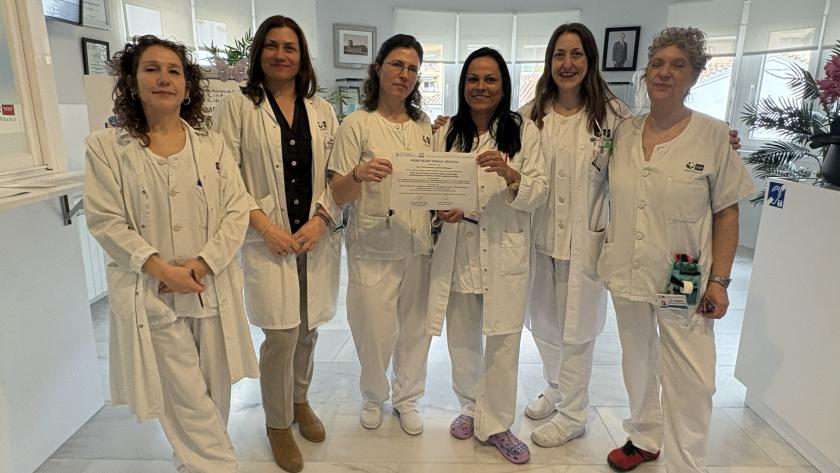 Equipo premiado en el Congreso Hospital Guadarrama