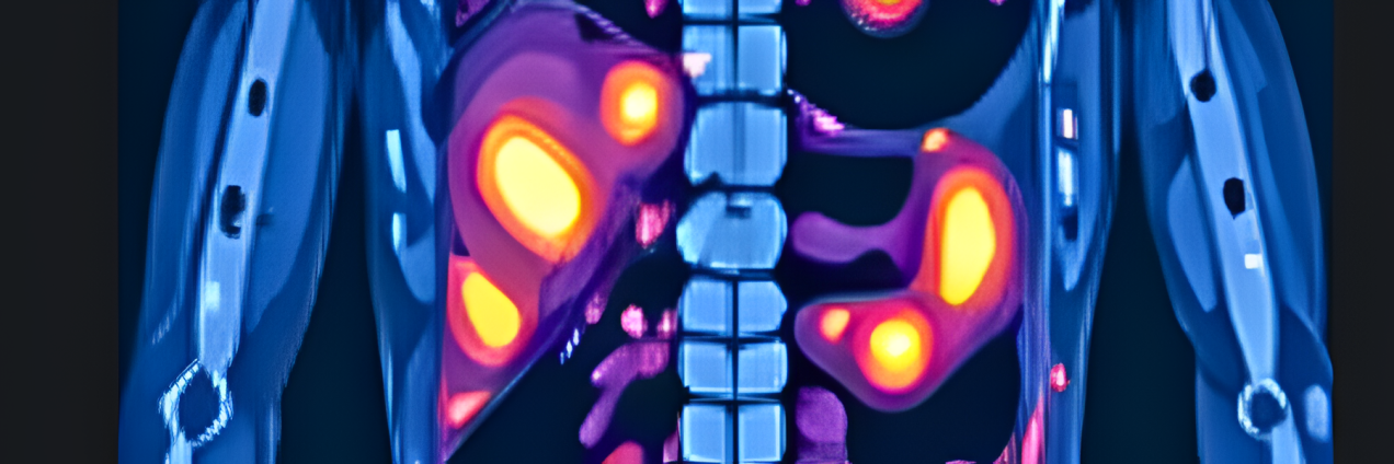 puntos de luz en una ilustración del interior del cuerpo humano