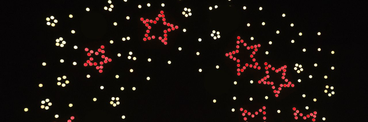 Imagen de estrellas creada con drones  