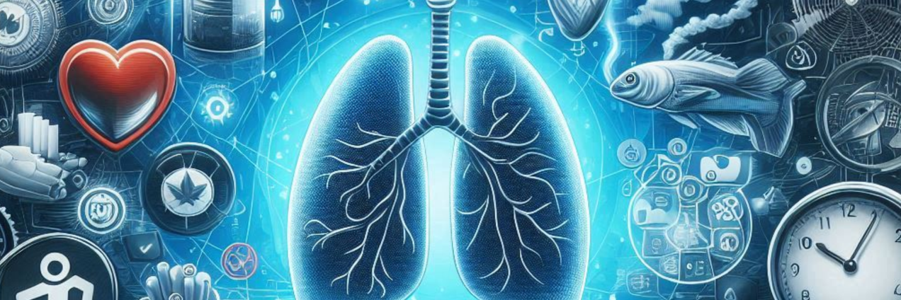 Recreación de unos pulmones rodeados de cosas que les afectan