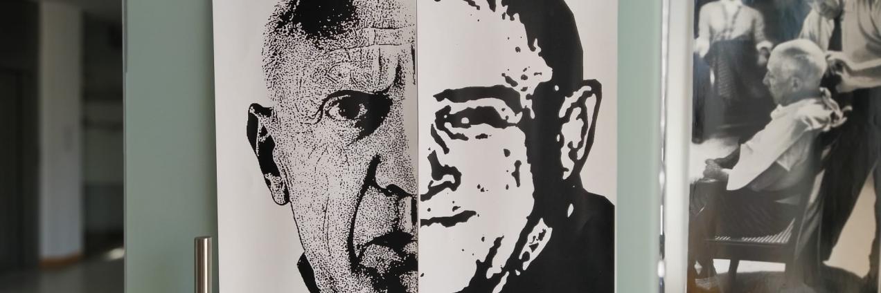 Dibujos del rostro de varios hombres