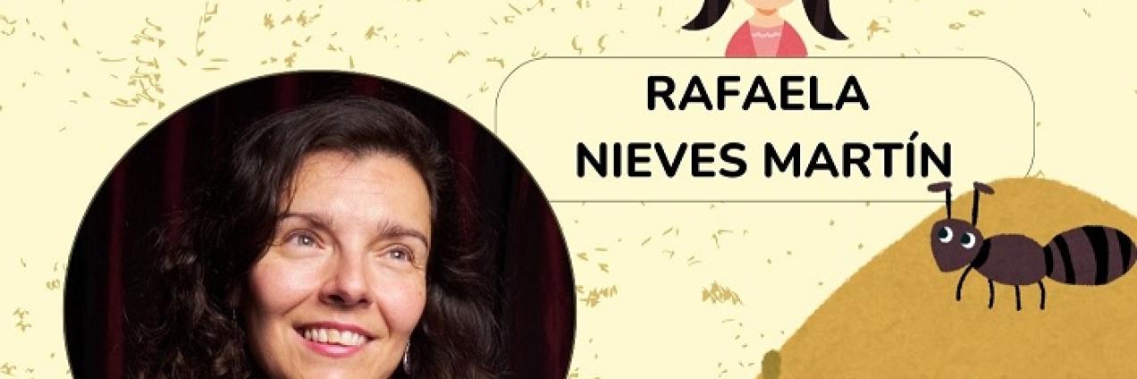 cartel del cuentacuentos con la imagen de la cara de la cuentista