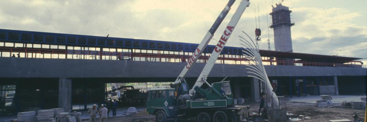 Intercambiador de Aluche durante las obras