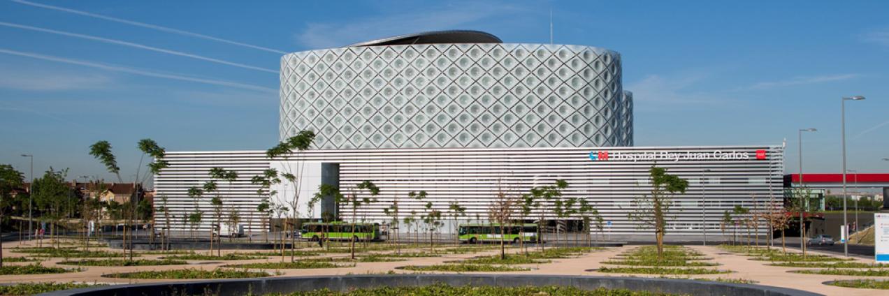 Foto del exterior del Hospital Rey Juan Carlos de Móstoles