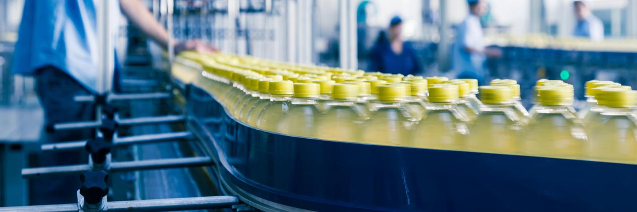 Línea de producción de una Industria de bebidas refrescantes