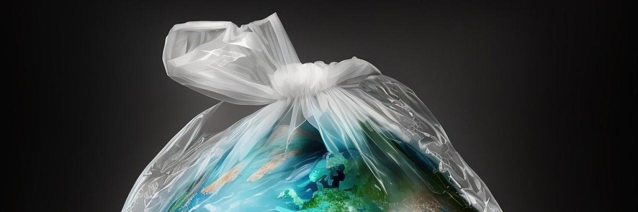 Foto mundo bolsa basura