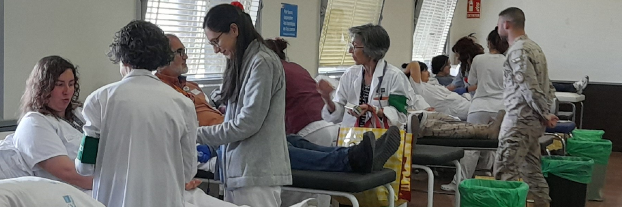 Imagen de participantes en el XXV Maratón de Donación de Sangre del Hospital Universitario Ramón y Cajal