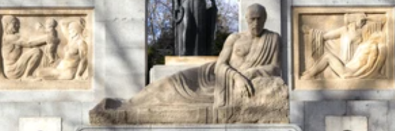 Imagen de una escultura del Dr Santiago Ramón y Cajal