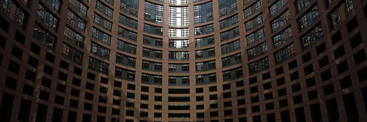 Zona de acceso al Parlamento Europeo