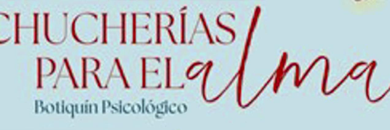 Imagen decorativa, texto "Chucherías para el alma"