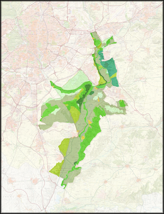 Capa del visor del Parque Regional del Sureste