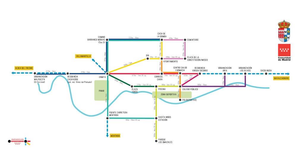 Mapa Metrominuto Villamanta