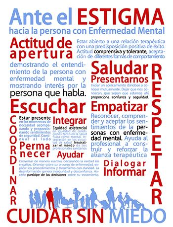texto del decálogo contra el estigma hacia las personas con enfermedad mental