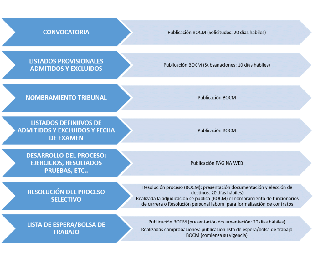 fases de un proceso selectivo