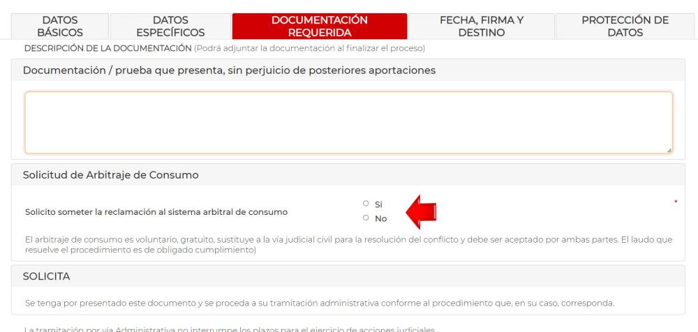 pantallazo trámite