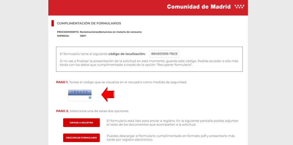 pantallazo trámite