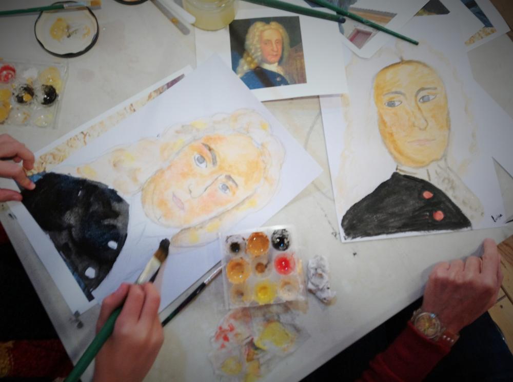 Dibujos realizados por niños de Juan de Goyeneche