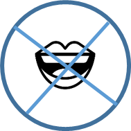 Icono de boca tachado