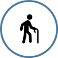 Icono de persona con garrota