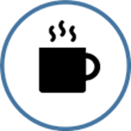 Icono de una taza de café caliente