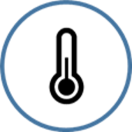 Icono de termómetro sin temperaturas