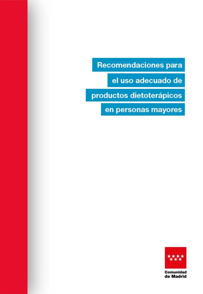 Portada de la Guía de uso de dietoterápicos en mayores