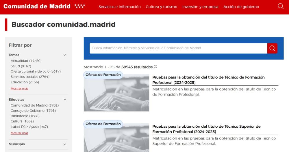 Buscador del portal central