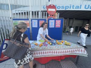 Mesa informativa , con motivo del Día Mundial Sin tabaco