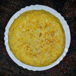 Tortilla en un plato