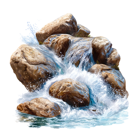 Imagen de rocas con agua