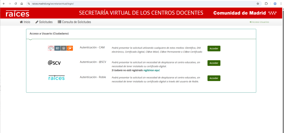 Acceso SV