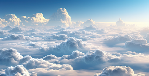 Nubes blancas en cielo azul