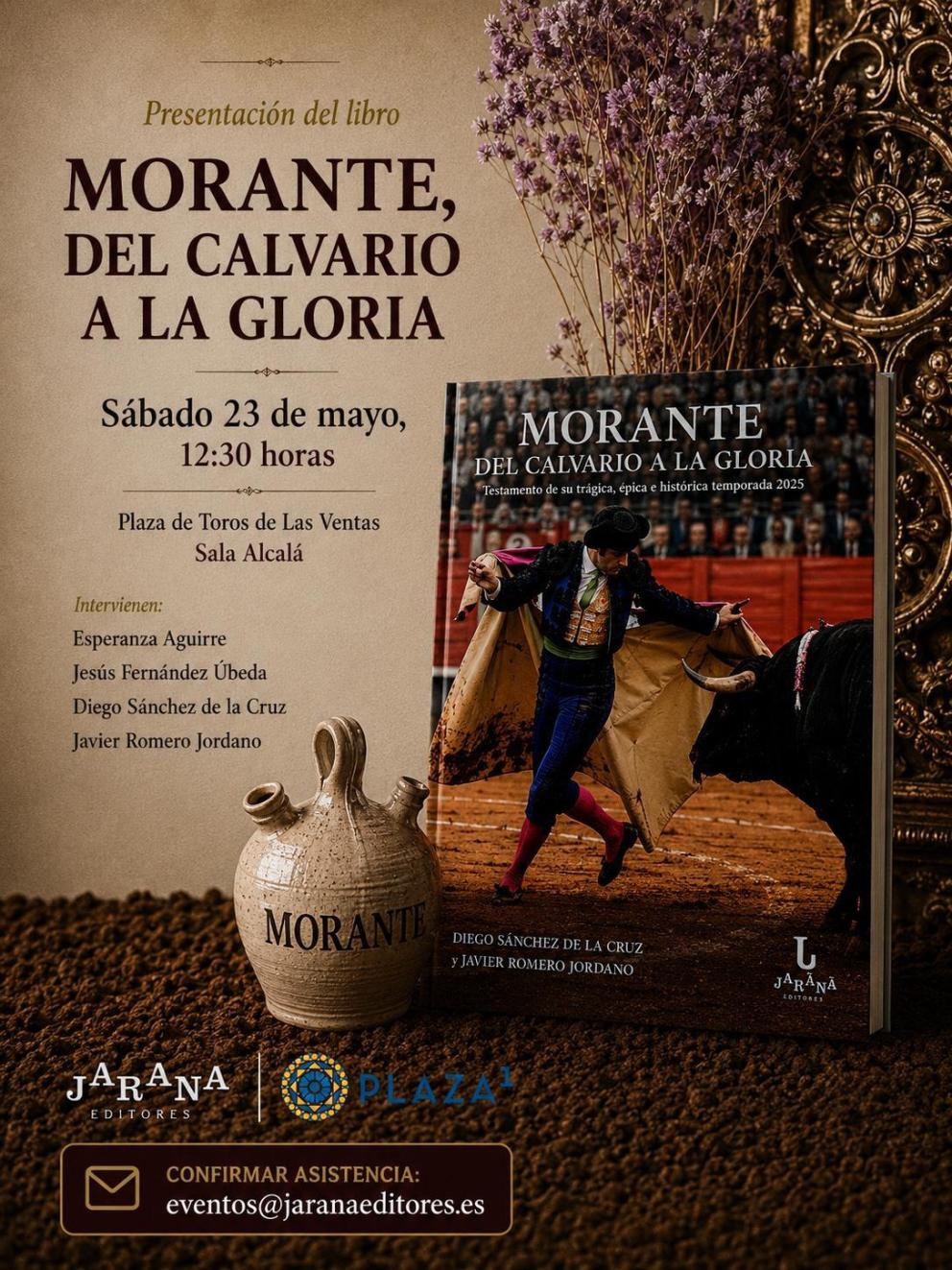cartel presentación libro Morante, del calvario a la gloria