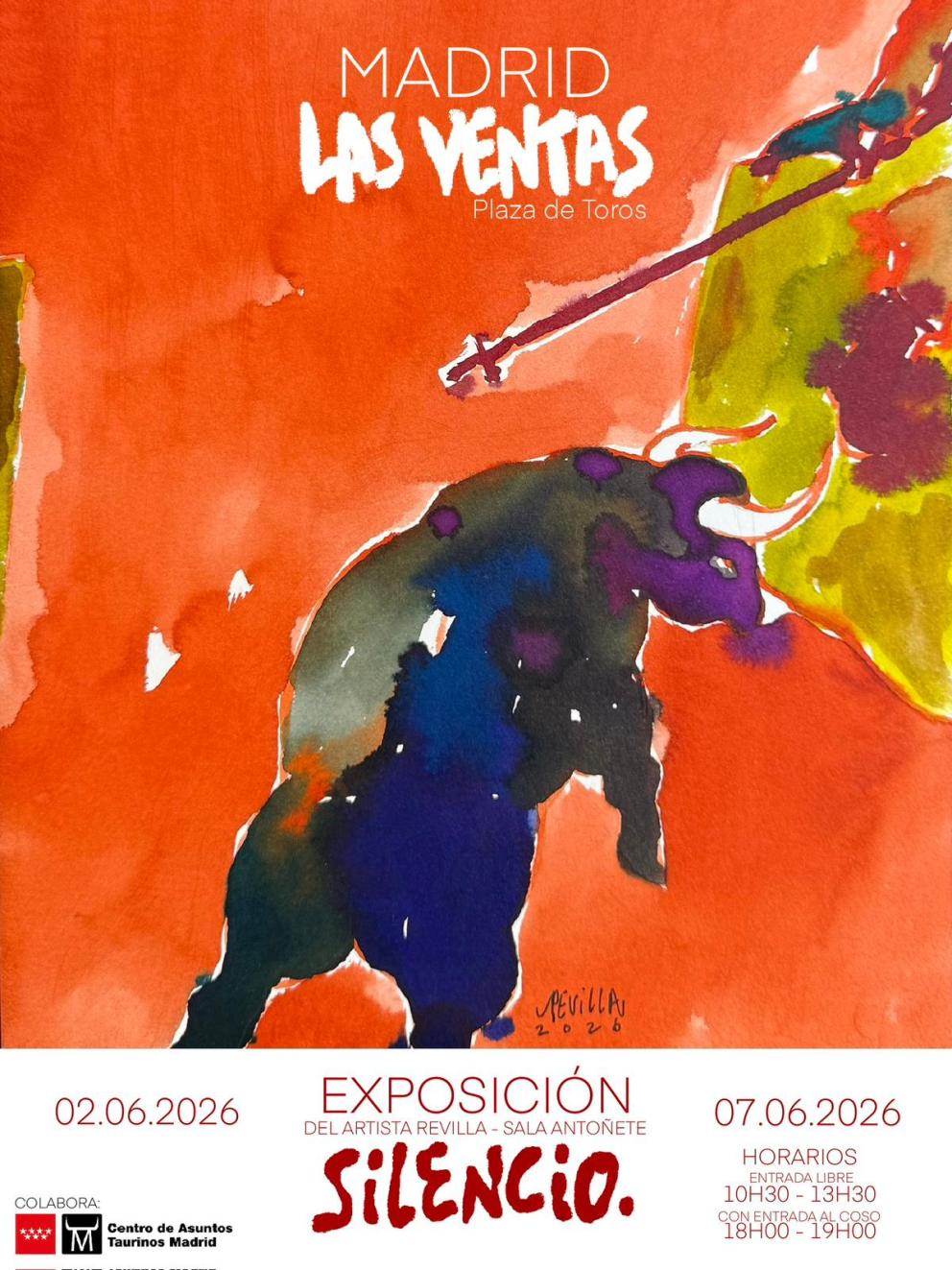 cartel exposición Silencio del pintor Revilla