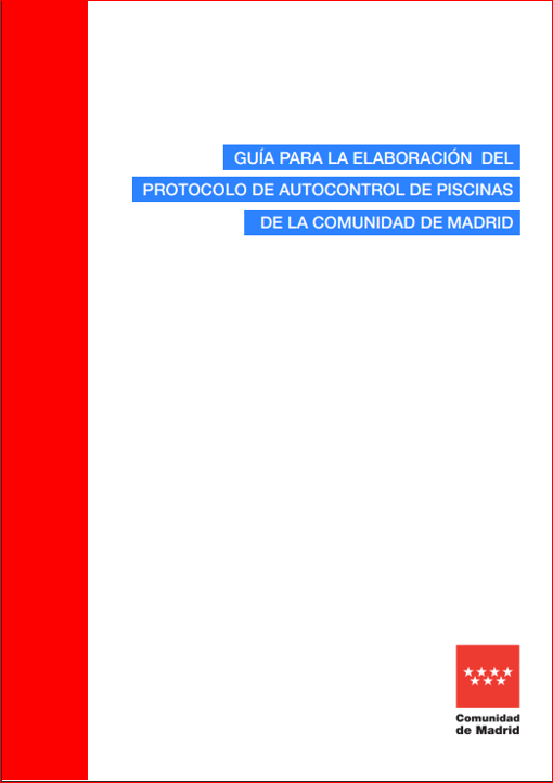 Portada de la publicación Guía para la elaboración del protocolo de autocontrol de piscinas de la Comunidad de Madrid